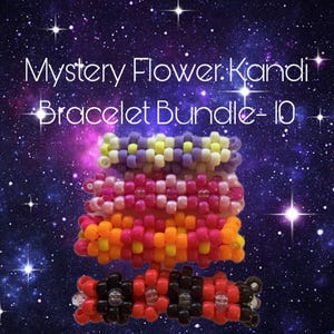 Mystery Bundle - 10 Flower Kandi Bracelets