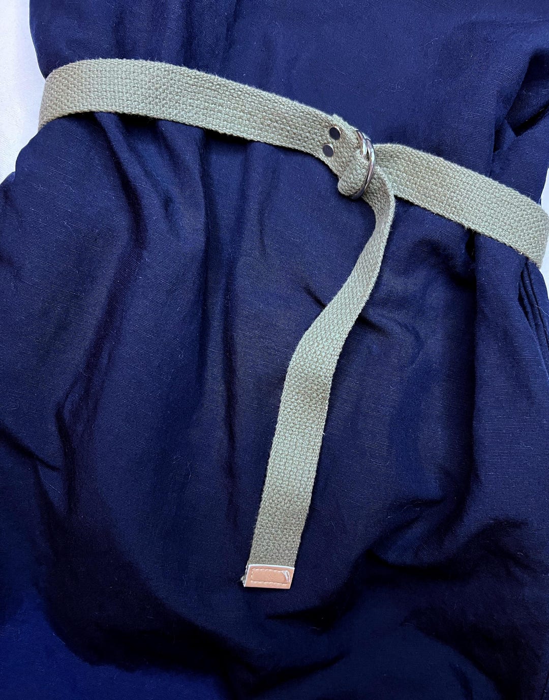 Oval D branded canvas belt