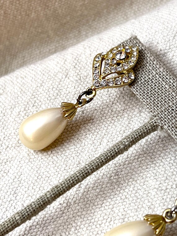 Fancy Rhinestone Encrusted Post with Large Drippi… - image 9