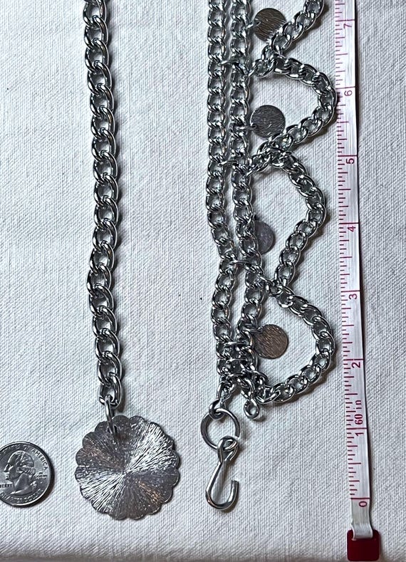 Silver Drape Chain Hook Belt (vintage 1980