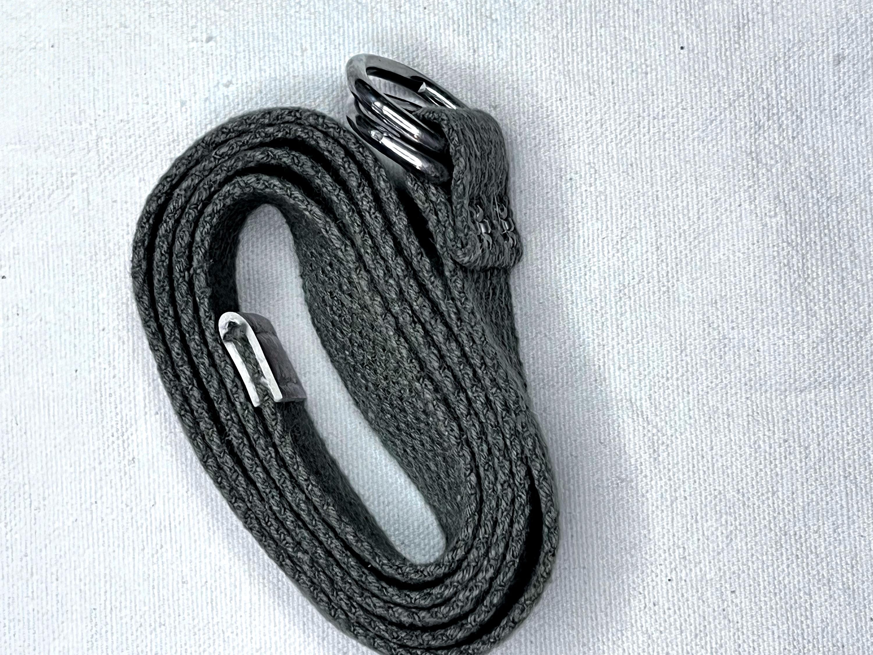 Tamarind Canvas D Ring Belt - Navy main image 0
