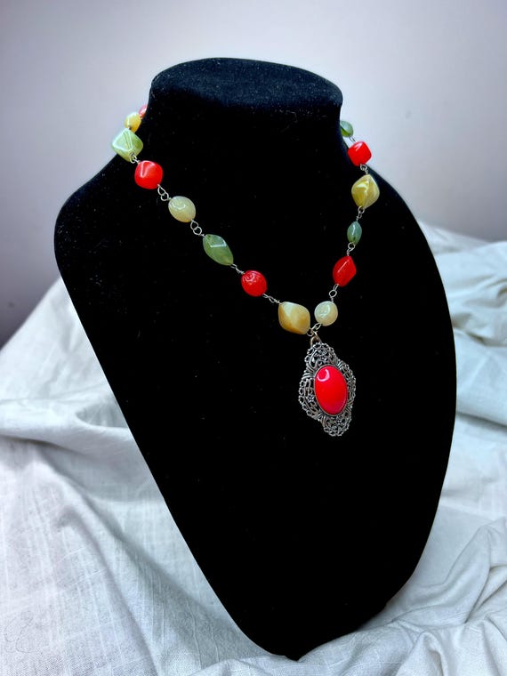 Victorian Design Inspired Multi Colored Large Chu… - image 6