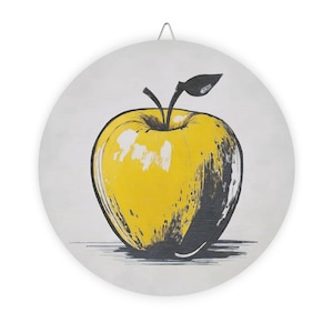 Wood Signs Hello Apple Pop Art Print