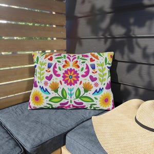 Outdoor Pillows Colorful Mexican Pattern