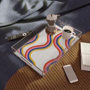 Acrylic Serving Tray 70s Style