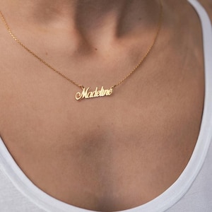 Personalized 14K Gold Plated Name Necklace, Custom Name Necklace, Kids Name Necklace, Necklace For Women, Name Pendant, Name Jewelry
