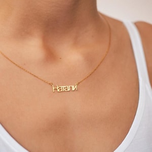 Personalized 14K Gold Plated Cyrillic Name Necklace, Custom Cyrillic Name Necklace, Cyrillic Jewelry For Woman, Cyrillic Font Necklace