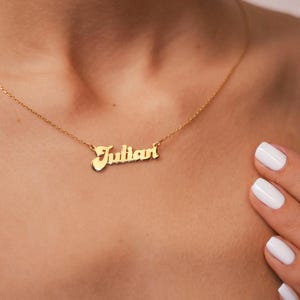 Personalized 14K Gold Plated Name Necklace, Custom Name Necklace, Kids Name Necklace, Necklace For Women, Name Pendant, Name Jewelry