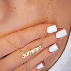 Personalized 14K Gold Plated Name Necklace, Custom Name Necklace, Kids Name Necklace, Necklace For Women, Name Pendant, Name Jewelry