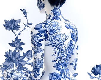 Porcelain Archer – Meditating Samurai Canvas | Limited Edition Blue & White Wall Art