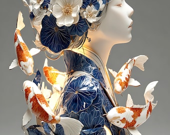 Antique Japan Bronze Koi Carp Sculpture 1880 Meiji Lost Wax Craft