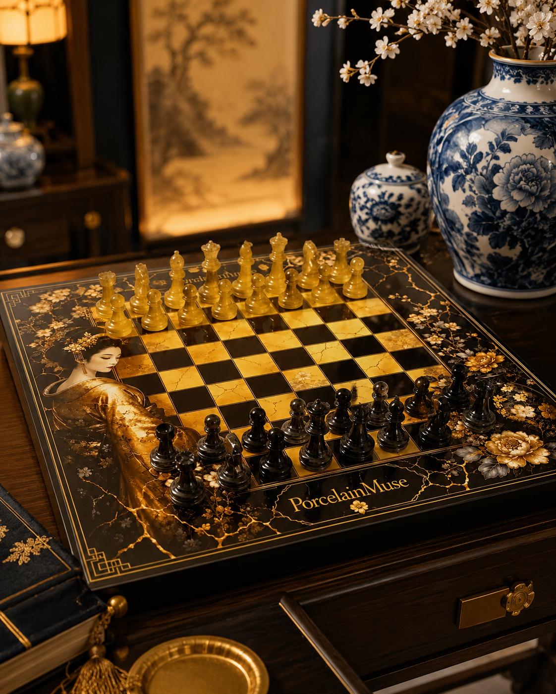 Porcelain chess board - Etsy 日本