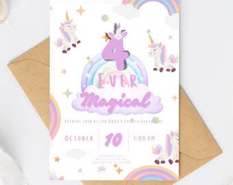 4 Invitaciones de cumpleaños digitales mágicas para siempre