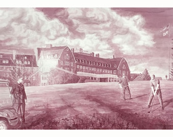 Wine Painting Print - "On The Fairway"