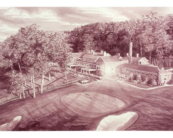 Wine Painting Print - "Manufacturers' Golf and Country Club "