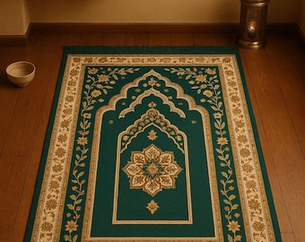Islamitisch gebedskleed: traditionele Janamaz, moslim gebedskleed, 3D-geprinte Sejadah, ramadan en Eid-cadeau, luxe gebedskleed, zacht islamitisch tapijt
