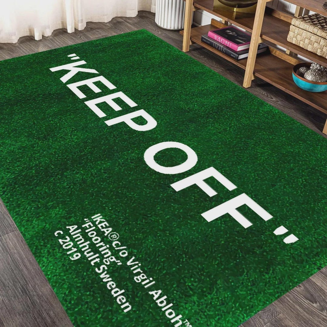 Keep Off Rug Turf KEEP OFF Rug: 3D Printed Street Style Typography Mat - Etsy