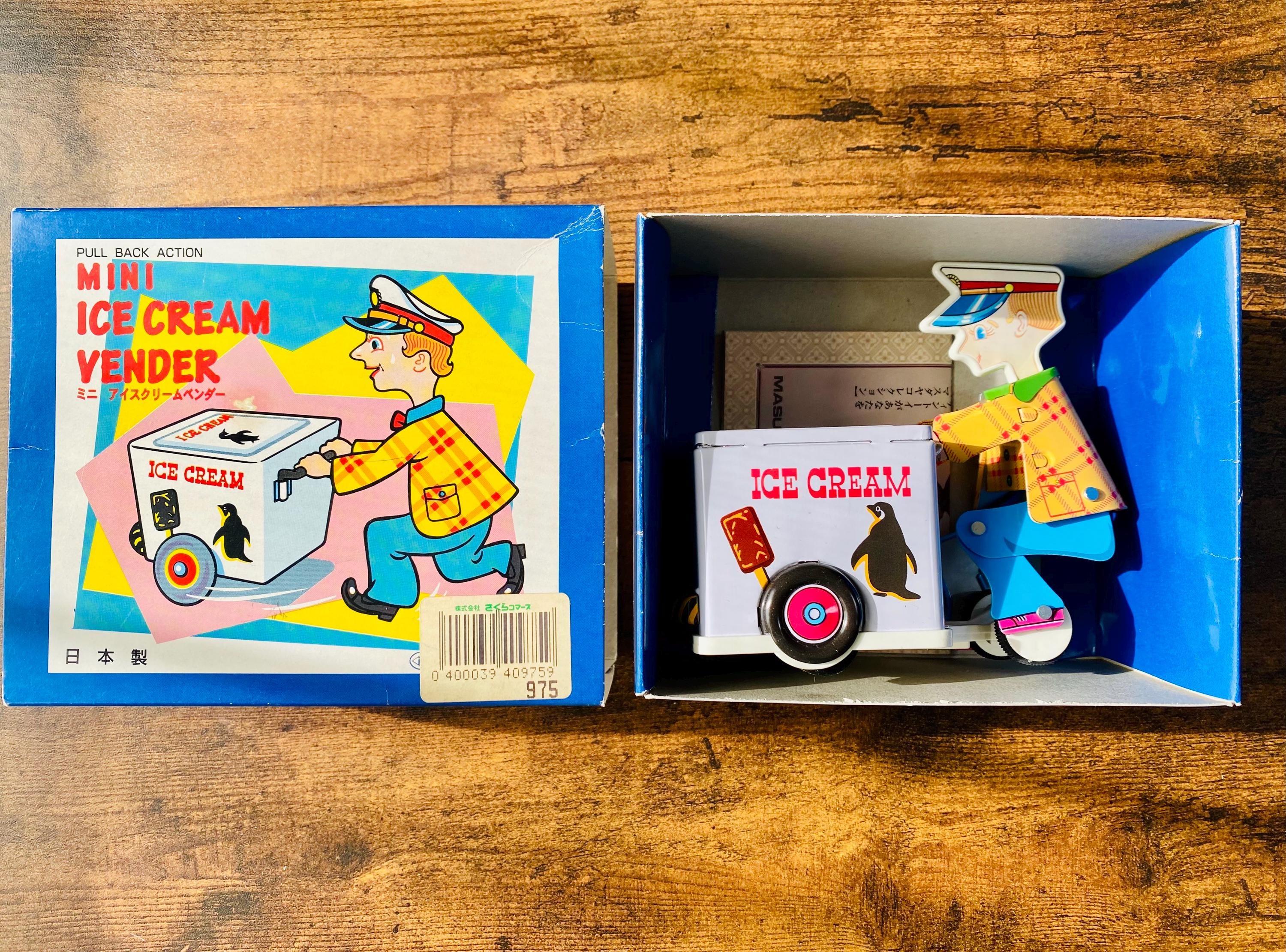 Mini Ice Cream Vendor Wind-up Tin Toy by Masudaya Made 1997s - Etsy