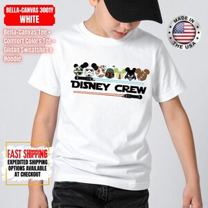 Camiseta de Star Wars de Disney Crew, sudadera de Mandalorian, camiseta de colores cómodos de Darth Vader, camiseta de Chewbacca, camiseta de Star Jedi, camiseta de Luke Skywalker imagen 1