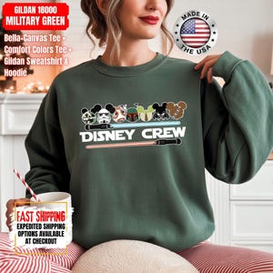 Camiseta de Star Wars de Disney Crew, sudadera de Mandalorian, camiseta de colores cómodos de Darth Vader, camiseta de Chewbacca, camiseta de Star Jedi, camiseta de Luke Skywalker imagen 8