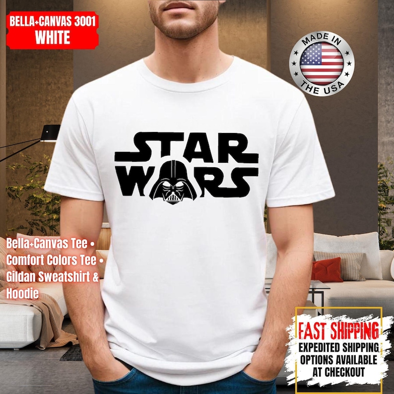 Disney Star Wars Shirt, Mandalorian Sweatshirt, Darth Vader Comfort Colors Shirt, Chewbacca Shirt, Star Jedi Shirt, Luke Skywalker Tee image 1