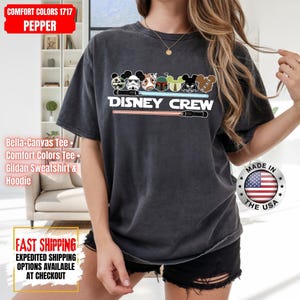 Camiseta de Star Wars de Disney Crew, sudadera de Mandalorian, camiseta de colores cómodos de Darth Vader, camiseta de Chewbacca, camiseta de Star Jedi, camiseta de Luke Skywalker imagen 14