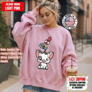 Hei Girl Hei Moana Comfort Colors Shirt, Disney Princess Moana Shirt, Disney Trip Sweatshirt, Disney Toddler Kids Shirts image 7