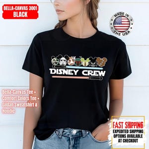 Camiseta de Star Wars de Disney Crew, sudadera de Mandalorian, camiseta de colores cómodos de Darth Vader, camiseta de Chewbacca, camiseta de Star Jedi, camiseta de Luke Skywalker imagen 11