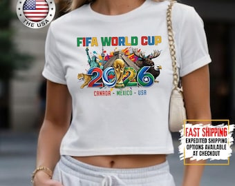 World Soccer 2026 Crop Top, USA Canada Mexico, Championship 2026, Football Cup, WC 2026 Crop Top, International Football Crop Top