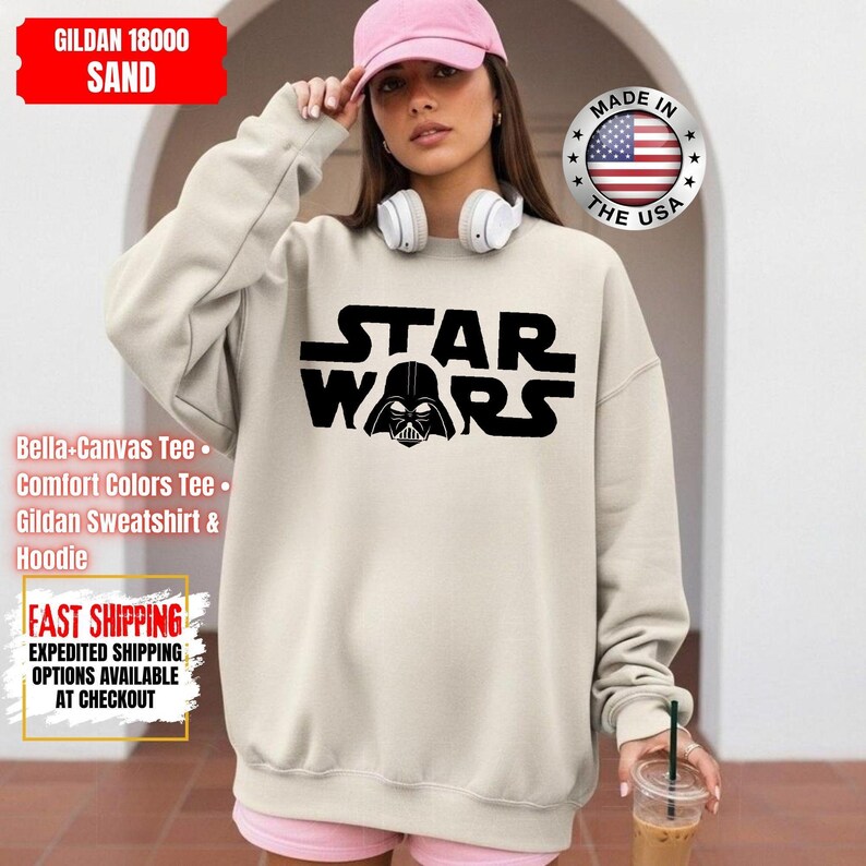 Disney Star Wars Shirt, Mandalorian Sweatshirt, Darth Vader Comfort Colors Shirt, Chewbacca Shirt, Star Jedi Shirt, Luke Skywalker Tee image 8