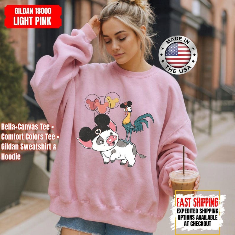 Hei Girl Hei Moana Comfort Colors Shirt, Disney Princess Moana Shirt, Disney Trip Sweatshirt, Disney Toddler Kids Shirts image 5