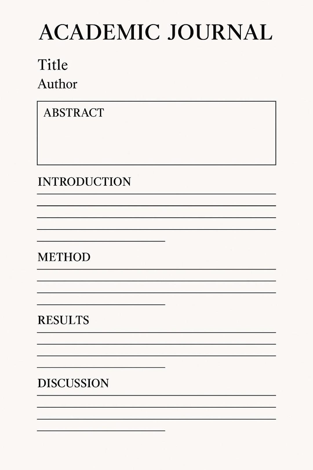 Academic Journal Template - Etsy UK