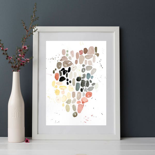 Sea Glass watercolor print