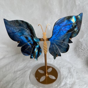 labradorite butterfly with stand