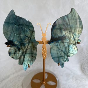 labradorite butterfly with stand