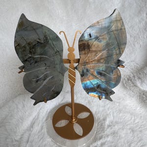 labradorite butterfly with stand