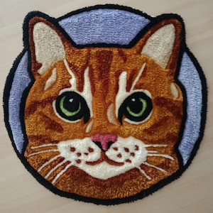 Handmade cat rug || Rug tufting, animal rug
