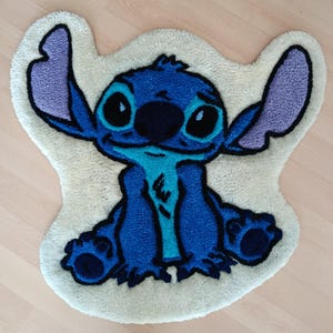 Handmade Stitch Rug || Tufted rug, Lilo and Stitch
