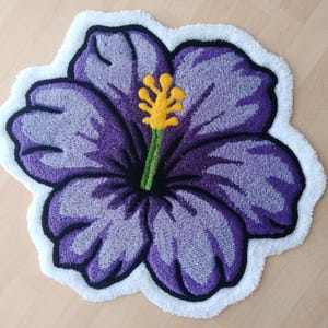 Handmade Hawaiian Floral Rug || Rug Tufting, Custom Rug