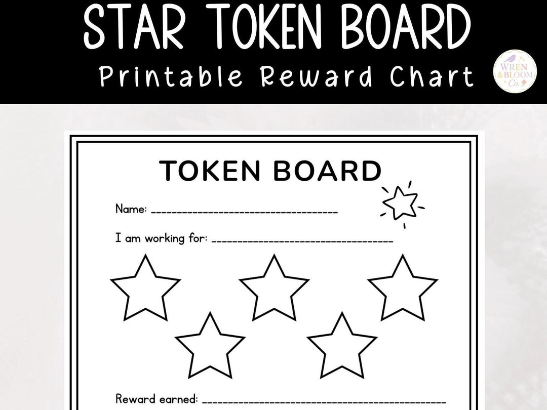 Star Token Board Printable • Kids Reward Chart (PDF) - Etsy UK