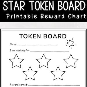 Star Token Board Printable • Kids Reward Chart (PDF)