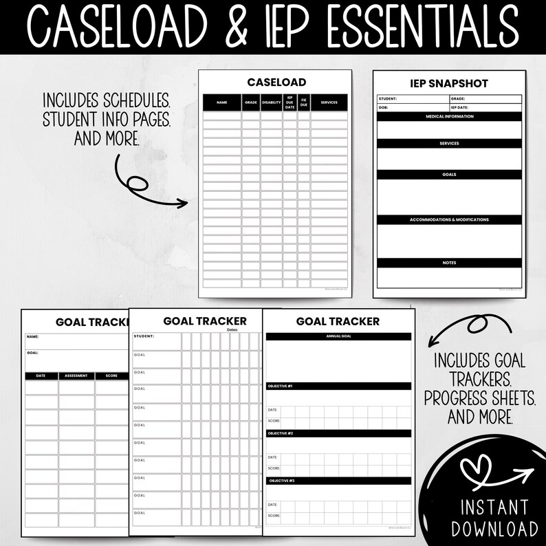 SPED Teacher Planner | Special Education Caseload & IEP Organization ...