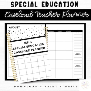 IEP and Special Education Planner·Printable PDF·Caseload Organizer for Teachers·Digital Download