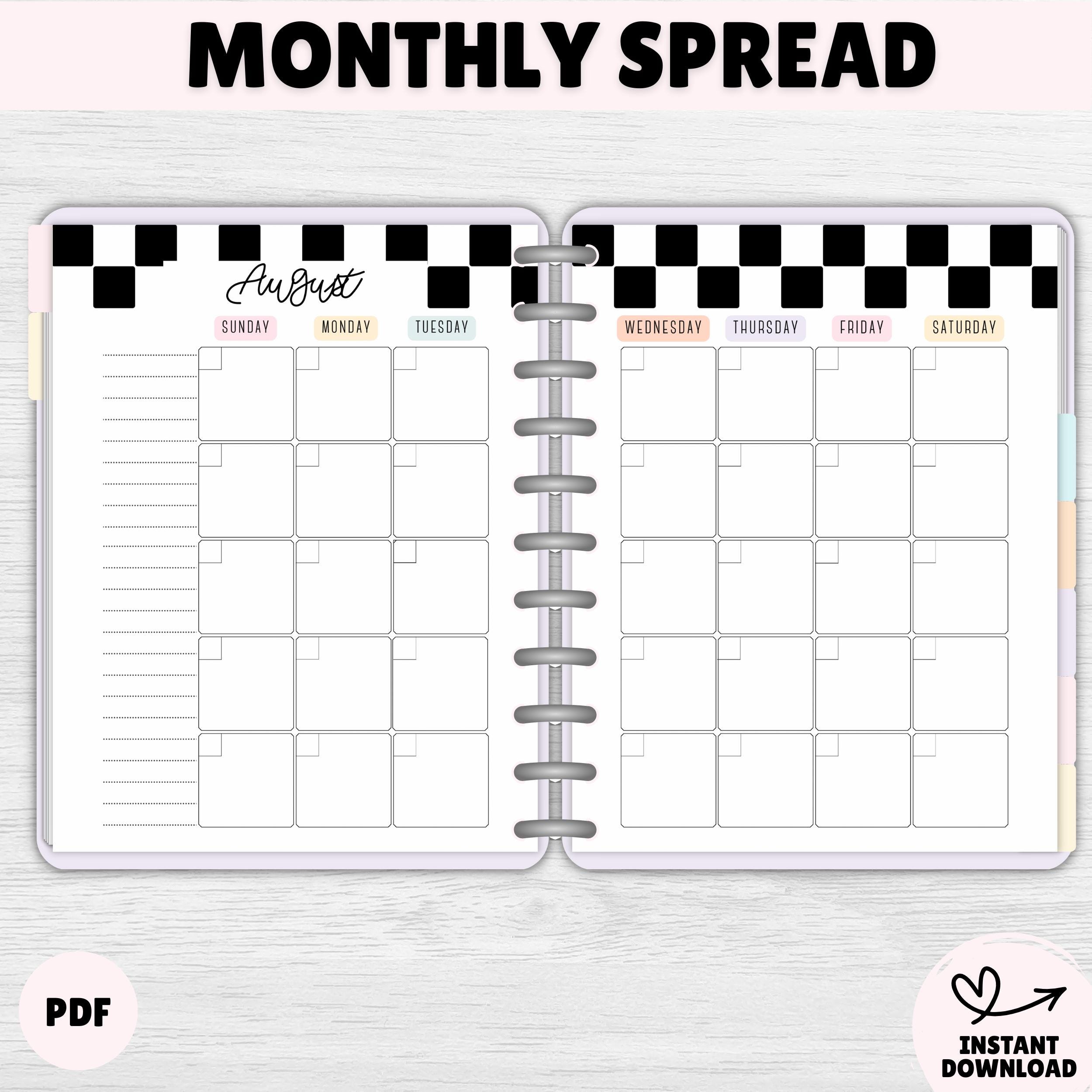 Teacher Planner Printable PDF (checkered), Lesson Plan Template ...