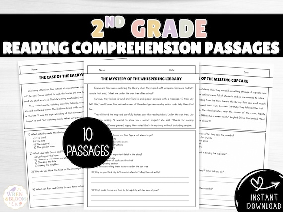 2nd Grade Reading Comprehension Worksheets | Short Reading Passages with Questions | Printable Reading Activities | Grade 2 ELA PDF