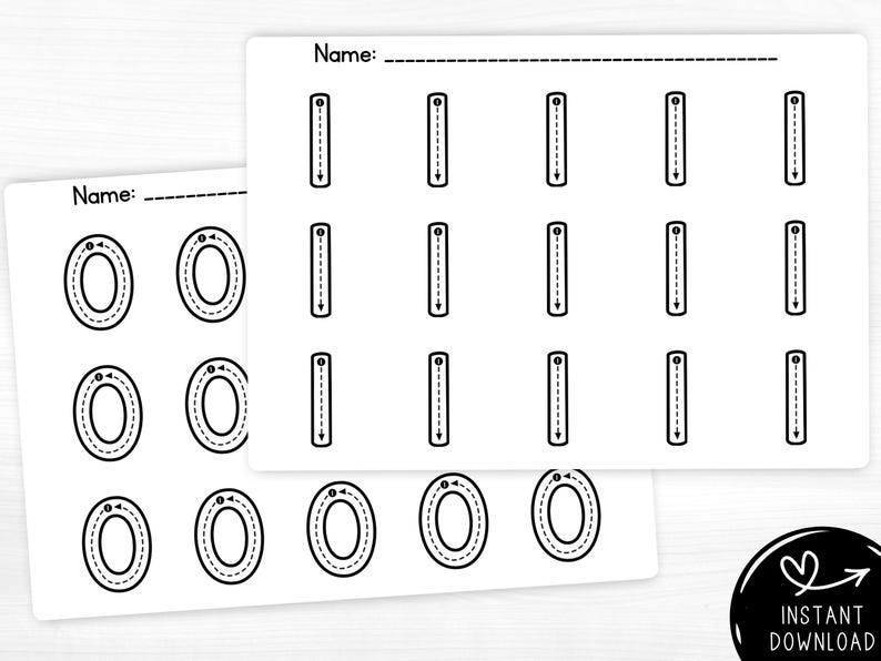 Number Tracing 0–20, Preschool & Kindergarten Handwriting Practice ...