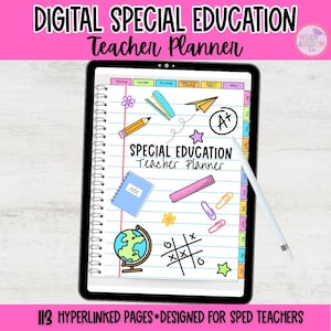 Digital Special Education Teacher Planner | IEP Planner, Caseload Management & Lesson Planning | SPED Teacher Organizer