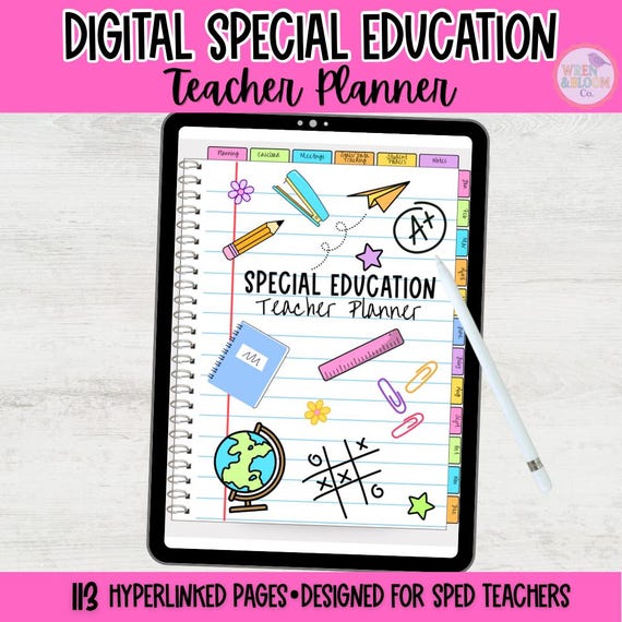Digital Special Education Teacher Planner | IEP Planner, Caseload Management & Lesson Planning | SPED Teacher Organizer
