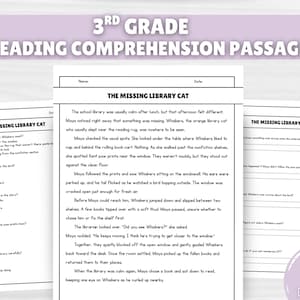 Werkbladen begrijpend lezen 3e leerjaar | Passages met vragen lezen | Afdrukbare leesactiviteiten | ELA pdf-graad 3