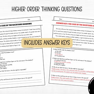 Preview of a 2nd grade fiction reading passage worksheet and matching answer key, showing two pages of content